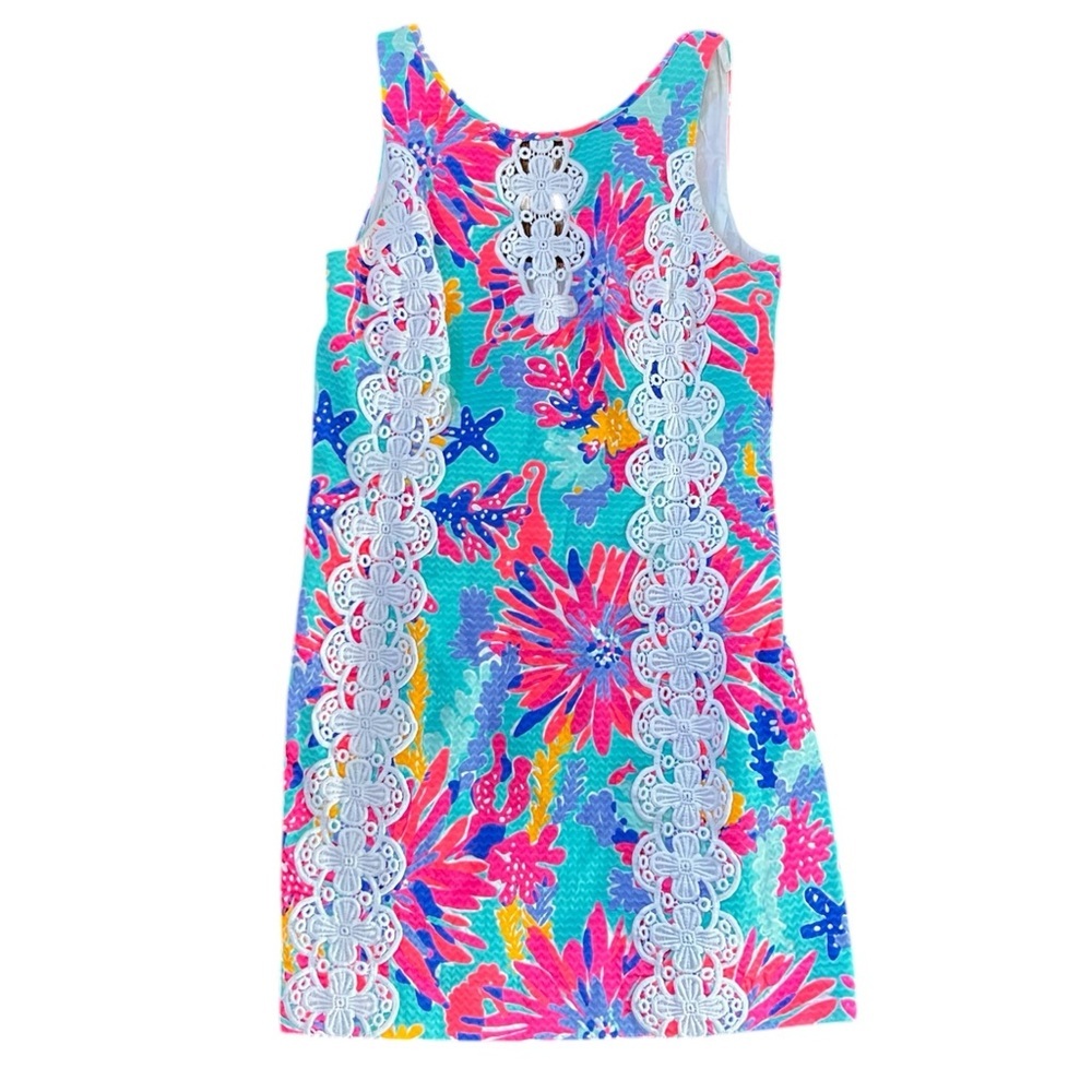 Lilly Pulitzer Shift Dress with Lace detail Size 4